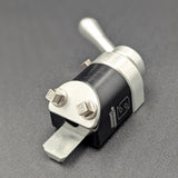 Front view of the NATO-1 with a clear anodized finish and black trim.